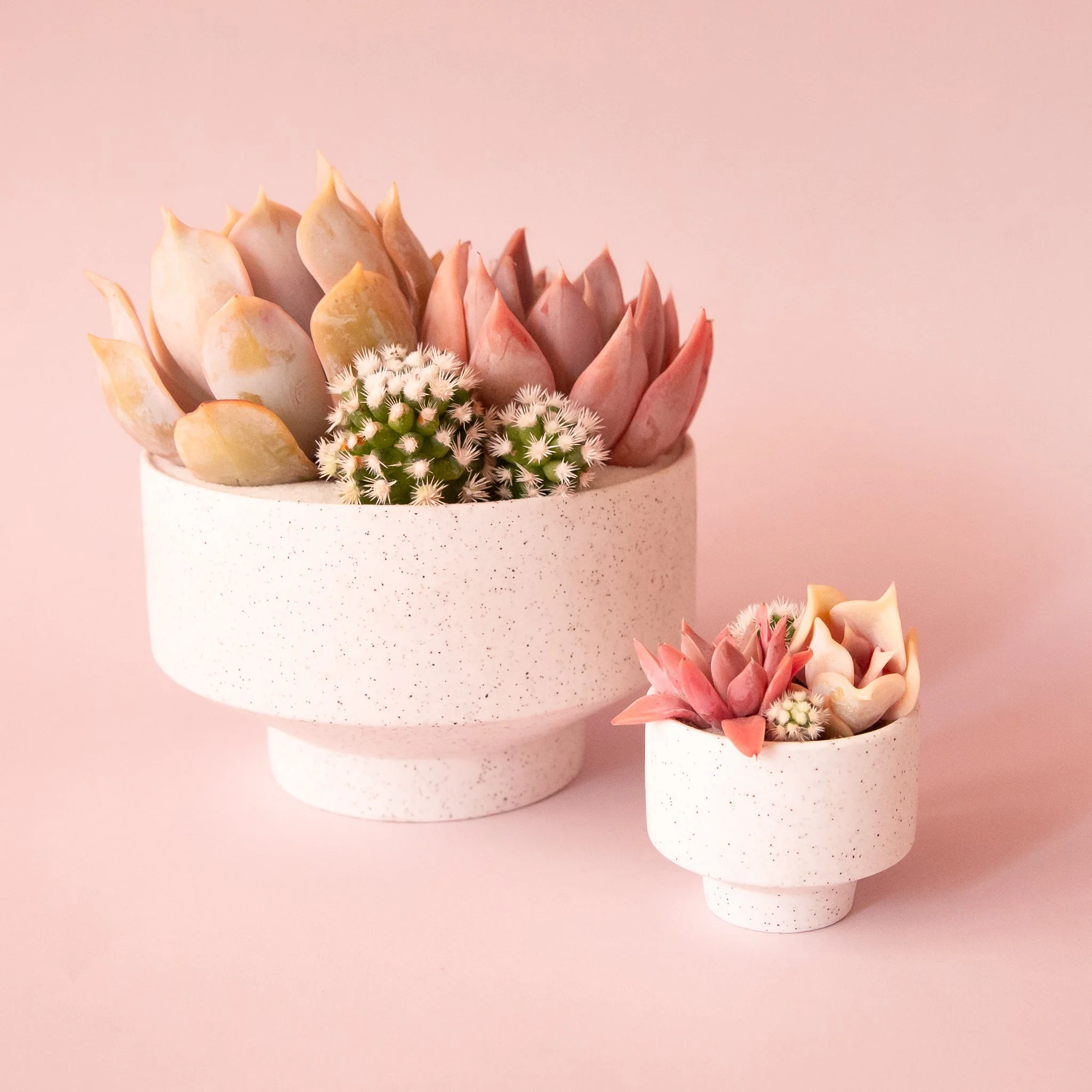 Speckle Footed Planter | White | Mini - Image 3